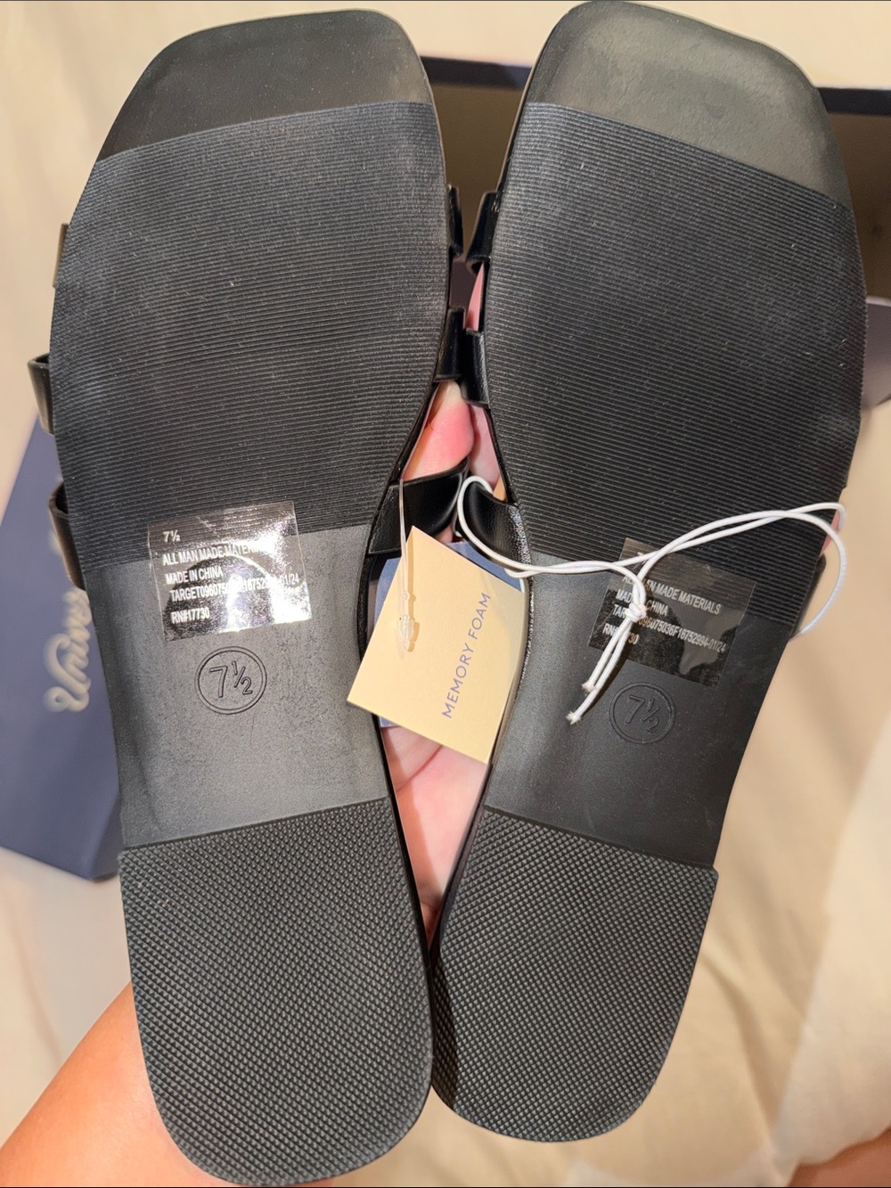 Universal Thread Black Braided Slide Sandals - Picture 2 of 5